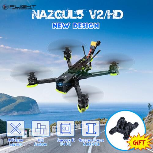 IFlight Nazgul5 V2 Nazgul5 HD 5Inch RC FPV Racing Drone w/ Racecam R1 Mini Camera SucceX-E F4 Flight controller 45A BLHeli_S ESC