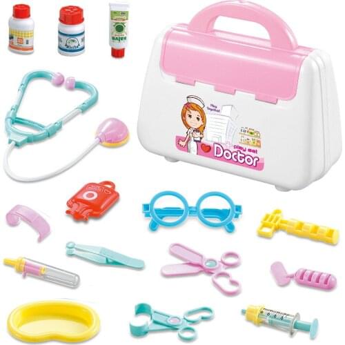 15Pcs/Set Pretend Play Toy Doctor Nurse Medical Kit Model Set Role Play Simulation Learing Educational Toys For Children Kids