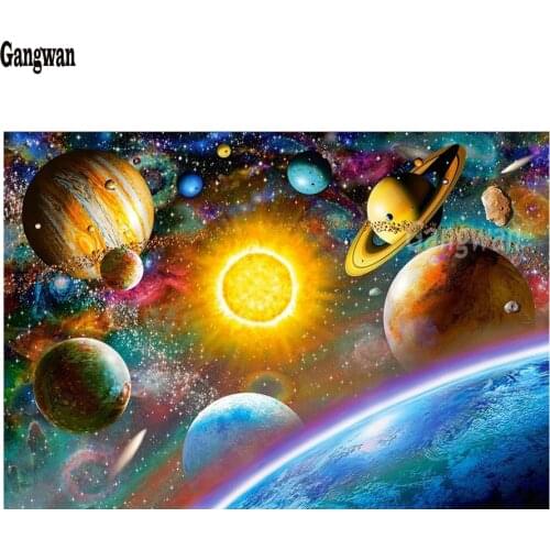 Planets,Outer Space,Boys 5D DIY Diamond Painting,Galaxy,Stars,Mosaic Paint Diamond Embroidery Cross Stitch Handmade Home Decor