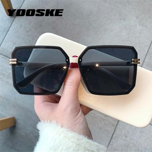 YOOSKE Classic Vintage Square Sunglasses Women Men Retro Brand Designer Driving Ladies Sun Glasses Shades Goggle