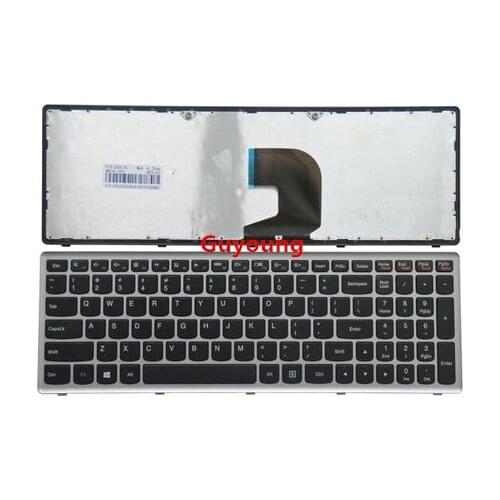 US laptop keyboard for Lenovo Ideapad Z500 Z500A Z500 Z500G P500 E keyboard with silver frame
