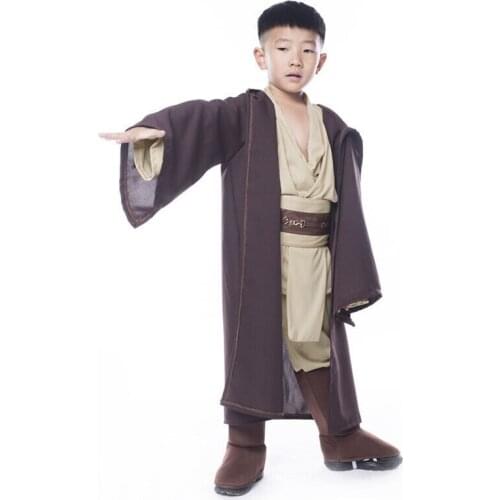 Star Cosplay Wars Cosplay Costume Jedi Warrior Cosplay Full Set Uniform Halloween Carnival For Children Kids Costume Full Set
