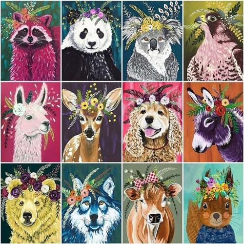 Square/Round Diamond 5D Diy Diamond Painting Animal Diamond Embroidery Cross Stitch Diamond Home Decoration