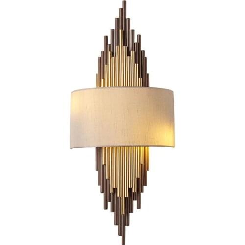 Hotel lobby gold pipe wall Light long Wall sconce for Dining Room Living Room Wall Lamp Bedroom Bedside G9 LED lights & lighting