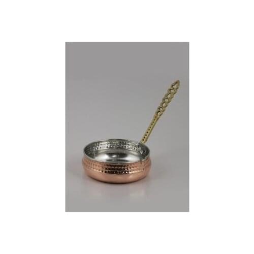 Hand Hammered Copper Saucer Milk Pot Authentic Ottoman handwork