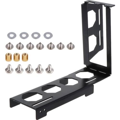 DIY Metal Graphics Card Bracket Riser Fixed Vertical ATX Case PCI-E 16x x16 Internal Brackets Holder Stent Stand