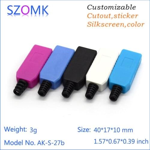 Plastic usb case small electronics enclosure for pcb sensor box (100 pcs) 40*17*10mm smart control enclosure diy project box