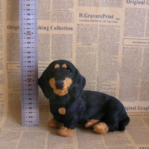 Realistic Dachshund Simulation Toy Dog Puppy Lifelike Simulation Stuffed For Kid Dog Toy Companion Handcrafted Pet Dog H8Z5