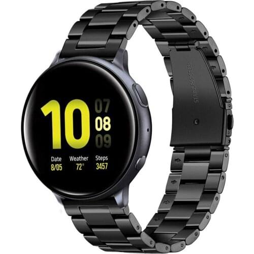 Galaxy Watch 46mm Band for Samsung Active2 40mm 44mm Strap 20mm 22mm Stainless Steel Business Bracelet for Ticwatch Pro 2020