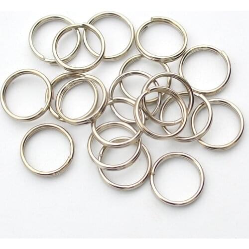 Stainless Steel Fishing Split Rings 20pcs/lot Big Round Double Loop Hard Fishing Lure Connector Accessories Diameter 10-18mm