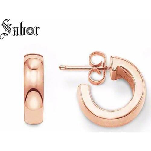 Rose Gold Color Creole Hoop Earring 2020 New party Fashion Jewelry Geometric silver color Gift For Women thomas