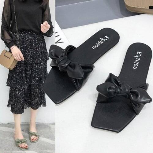 Womens Casual Flat Platform Plus Size Slippers Female Home Beach Slides Summer Outdoor Beads Shoes Ladies Fashion Footwear 43