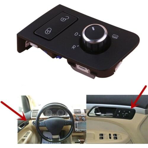 Driver Side Power Mirror Knob Switch for Caddy Touran 1T 2005-2015 1T1959565K / 1T1 959 565F