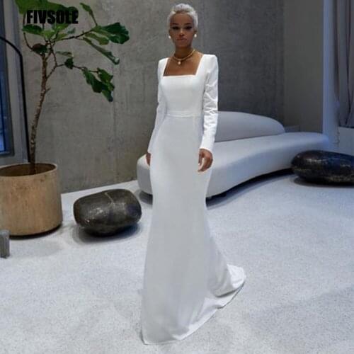 Fivsole Simple Soft Satin Beach Country Wedding Dress 2021 Sleeveless Strapless With Cape Bridal Gowns Formal Robe De Mariee