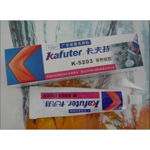 10Pcs kafuter 80g k-5203 CPU thermal conductive silicone LED bonding adhesive thermal paste coefficient 1.2 white wholesale