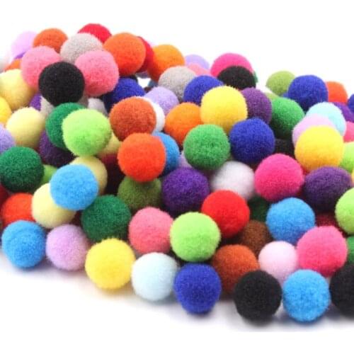 500pcs 10mm Multicolor optional Polyester Soft Pom Pom Ball Fluffy Pompom For Crafting Kids Toys Accessory DIY Crafts Supplies