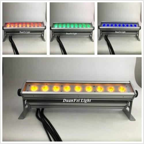 12 pieces 9x15w led wash dmx rgbwa led wall washer light outdoor high bright 58CM long led bar lights conectable