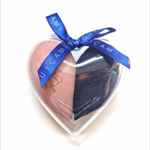 2pcs Love Heart Beauty Facial Puff Makeup Egg Makeup Sponge 2 Colors One Set Cosmetic Puff Round Hydrophilic Non- Latex Hot Sale