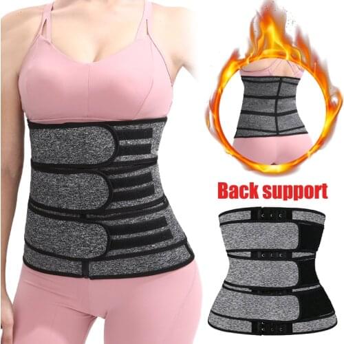 3 Belt Waist Trainer Body Shaper Tummy Neoprene Sweat Belts Reducing Girdles Adjustable Modeling Strap Trimmer Slimming Sheath