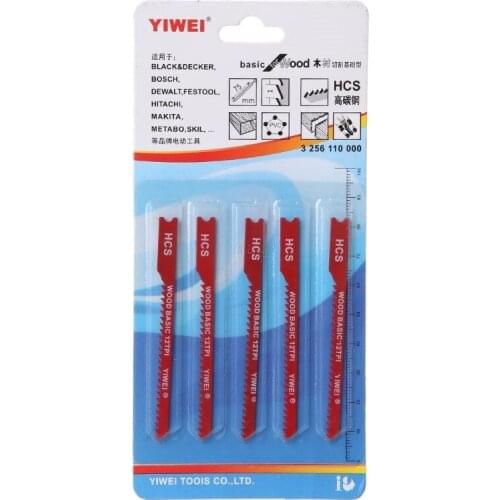 5pcs Durable U-shank High Carbon Steel 12 TPI Reciprocating Saw Blade Cutter For Wood Jig Cutting