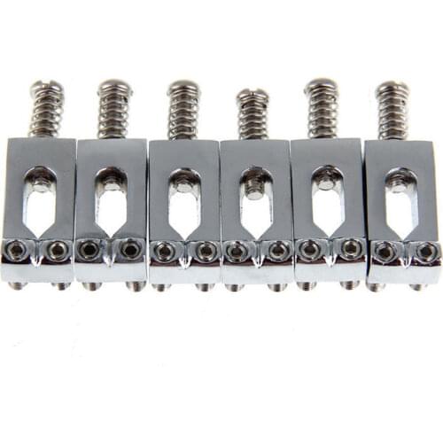 6 Roller Bridge Tremolo Metal Replacement Saddles Wrench Spare Parts For Fender Strat Tele Electric Guitar