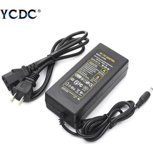 DC 12V 5A Power Supply Adapter Transformer Charger For LED Strip Lights Routers Universal AC 100-240V Converter Chargers