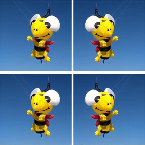 Free shipping large bee soft kite pendant ripstop nylon kite parachute outdoor flying toy outdoor toys sports beach kites 3d