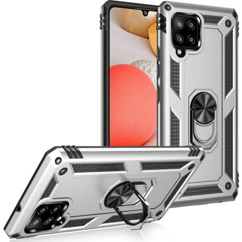 For Samsung Galaxy A42 Armor Shockproof Case for Samsung Galaxy A42 A 42 Military Drop Protective Car Holder Ring Case Cover