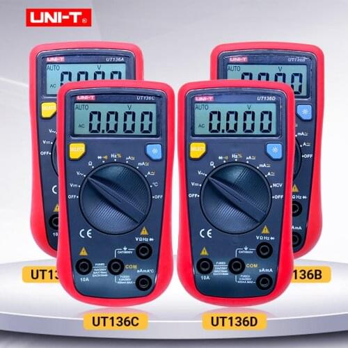 Digital Multimeter UNI-T UT136A UT136C UT136D AC/DC Current Voltage Resistance Frequency Tester Diode Continuity Buzzer Test