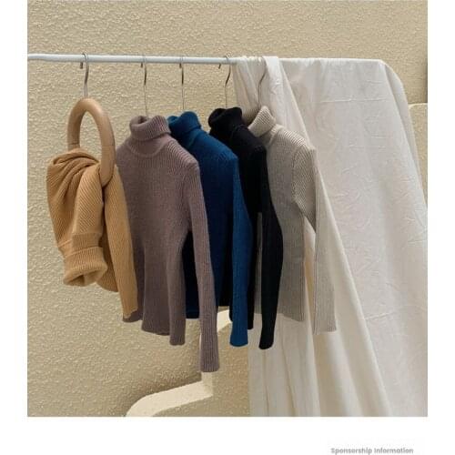 Children Girls Boys High Collar Knitted Sweater Kids Winter Pullover Clothing