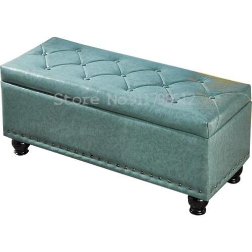 Home Storage Stool Storage Stool Can Sit Rectangular Bedroom Sofa Stool Shoe Changing Stool Long Bed End Stool Height 40cm