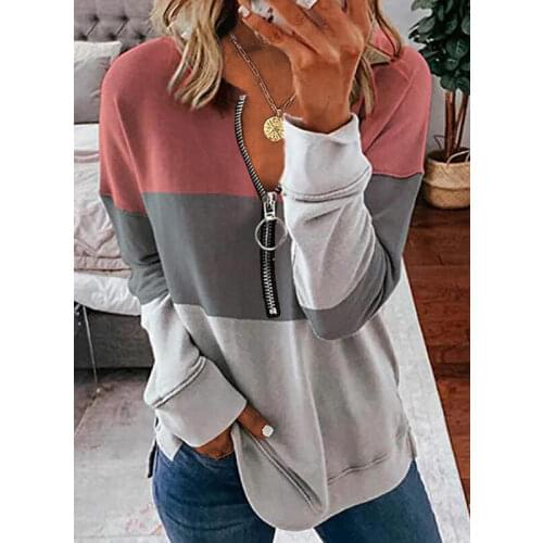 Patchwork T Shirt Women Splicing Long Sleeve Top Women Loose Tee Shirts Autumn Sping T-shirt Fashion Tops Female Shirt