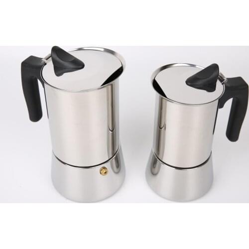 New household stainless steel moka pot coffee pot thickened hand-made coffee machine portable sharing pot