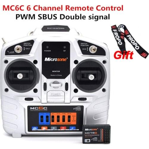 Microzone Mc6c 2.4g 6ch Controller Transmitter 2.4G Receiver Radio System For Rc Airplane Drone Multirotor Helicopter Car Boat