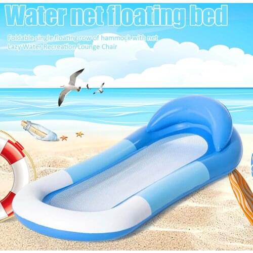 Summer water hammock swimming pool beach water hammock PVC air cushion lounge chair floating sleeping pad inflatable air bed