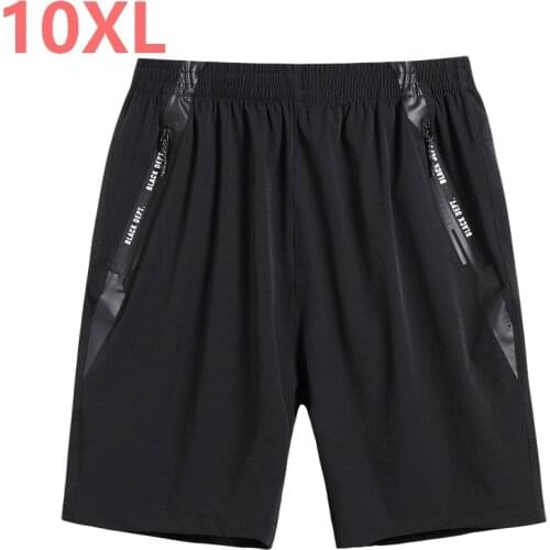Summer Solid Leisure Men Shorts Casual Quick-drying Short Trousers loose Elastic Waist short big size10XL 9XL,8XL
