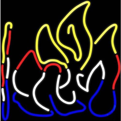 Neon Sign For Bonfire Party Commercial Beer club Lamp flame resterant light Hotel store DISPLAY diner coffe Impact Attract light