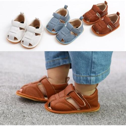 Toddler First Walkers Baby Summer Outdoor Shoes Boys Girls Sandals Soft Non-Slip Rubber Sole Prewalker Flat Walking Shoes