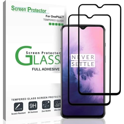 Original Oneplus 7 6 7T 3D Tempered Glass Screen Protector Full Cover Perfect Fit Curved Edge Super Hard 9H Oleophobic Coating
