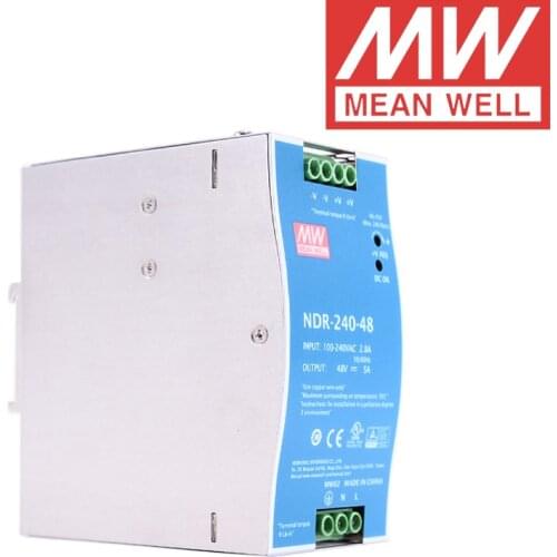 Original Mean Well NDR-240-48 meanwell DC 48V 5A 240W Single Output Industrial DIN Rail Power Supply
