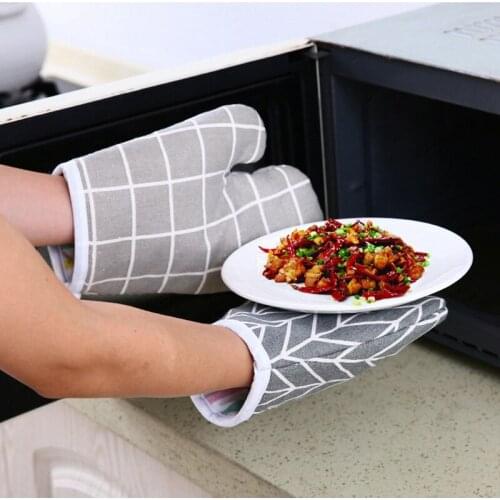 Oven Gloves 1 Pair Non-Slip Kitchen Oven Mitts Heat Resistant Oven Gloves for Cooking, Baking, BBQ, Grilling