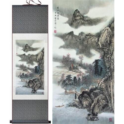 Landscape painting Home Office Decoration Chinese scroll painting landscape art painting landscape painting