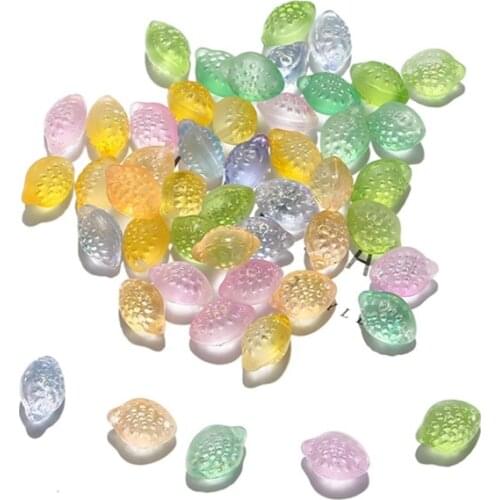 50 Pieces/Lot 14*10mm Lemon Fruit Earring Charms Pendant DIY Accessories Charms For Jewelry Making