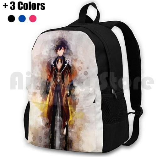 Genshin Impact-Zhongli Outdoor Hiking Backpack Riding Climbing Sports Bag Zhongli Genshin Impact Genshin Impact Zhongli Genshin
