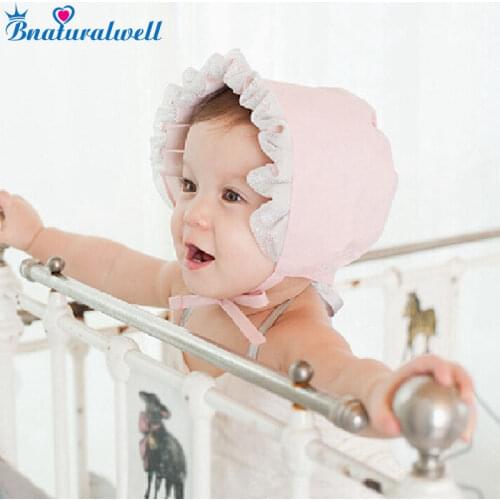 Bnaturalwell Baby Girls Bonnet Retro Cap Princess Hats Photography Cute Palace Sun Hats Cotton cap European American Style H820