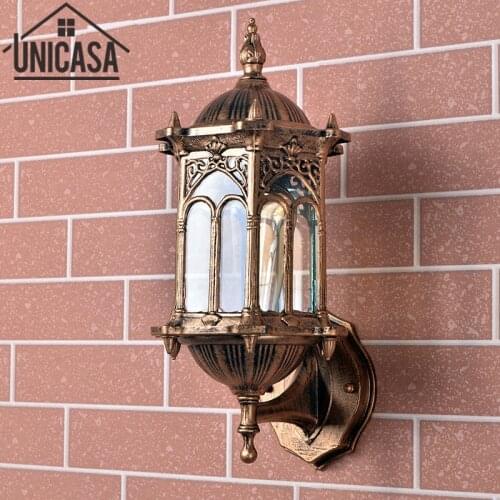 Antique Outdoor Wall Lights Garden Vintage Lamps Pathway Bar Wall Sconce Bronze Aluminum Industrial Lighting LED Lamp
