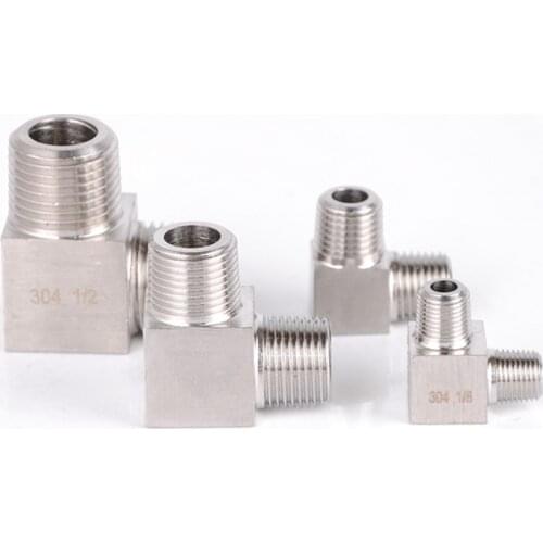 1/8" 1/4" 3/8" 1/2" 3/4" BSPT Male Elbow Angle 90 Degree Coupler 304 Stainless Pipe Fitting Water Gas Propane