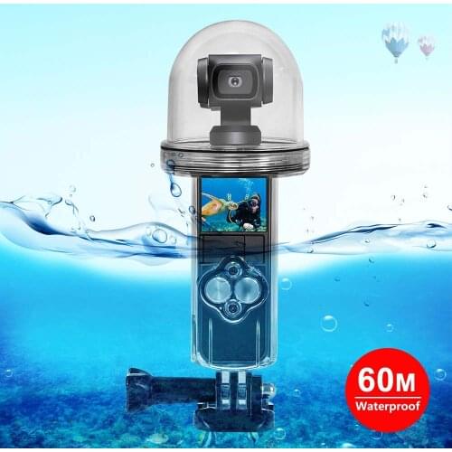 60M Depth Photo Under Water Diving Housing Underwater Waterproof Case Cover for DJI Osmo Pocket Camera Gimbal Accessories