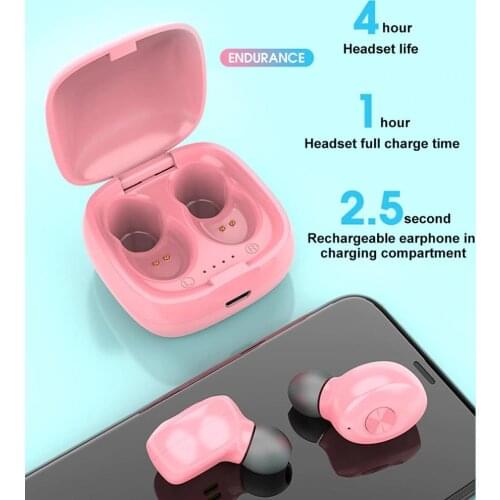 XG-8 Portable TWS Bluetooth 5.0 HiFi Handsfree Wireless Earphones Waterproof Gaming In-ear Earbuds