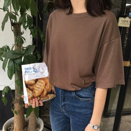 Женские однотонные футболки Zizibujuan China At AliExpress